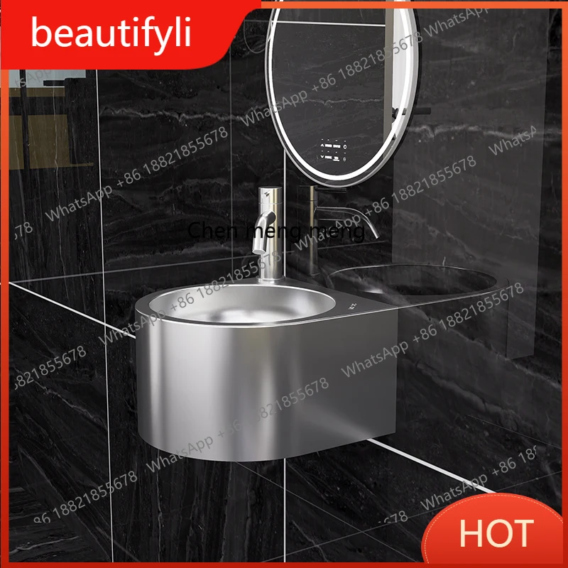 

A139 Настенный умывальник из нержавеющей стали 304, встроенный уличный умывальник для ванной комнаты на балконе для домашнего использования