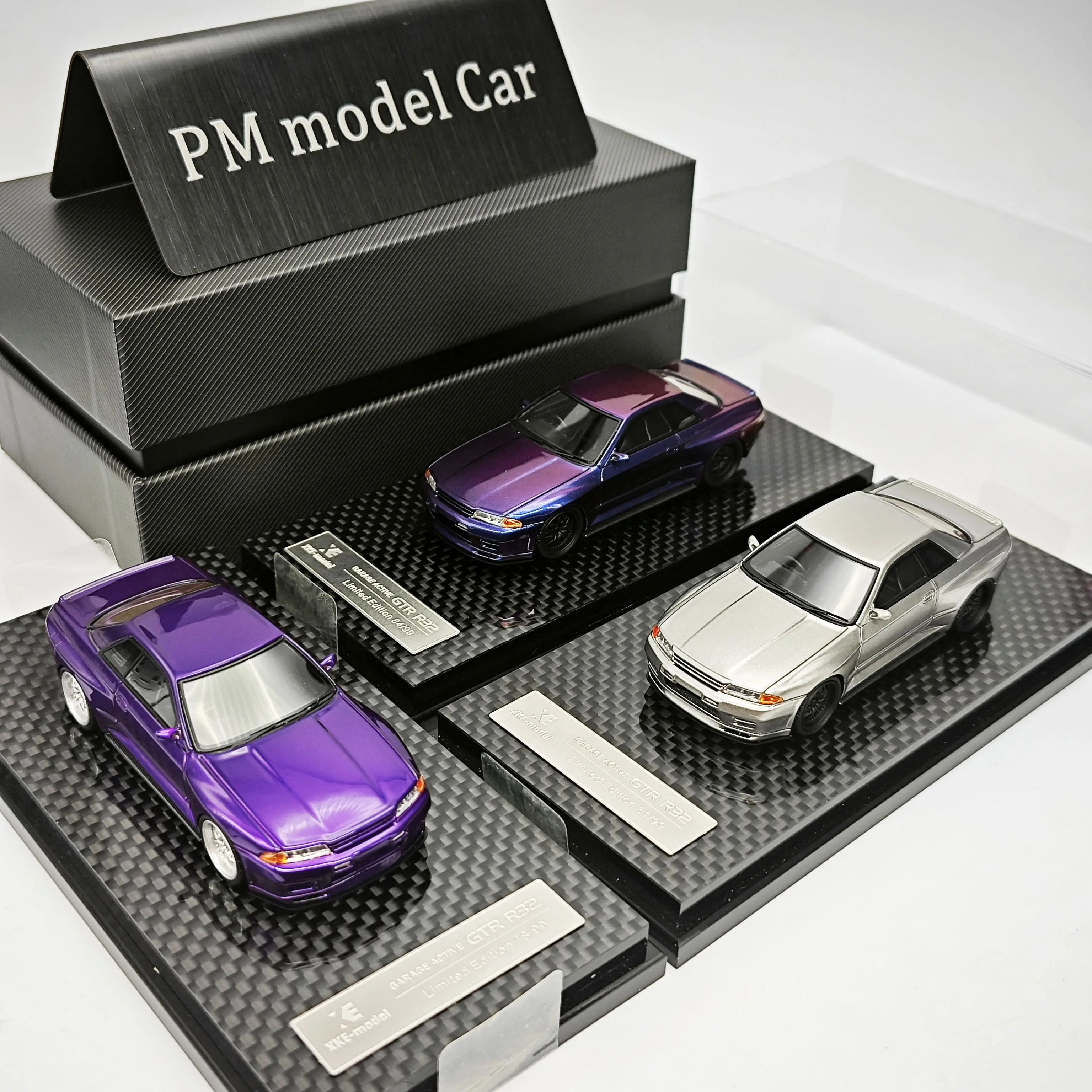 modele-xke-1-64-nissan-r32-garage-active-modified-voiture-miniature-en-resine-objet-de-collection-cadeau-modele-statique-a-exposition