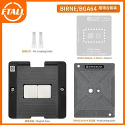 AMAOE For BIRNE car keys rooted tin Mercedes remote master encryption BGA64 BGA48 repair tools ic reballing stencil BGA Platform