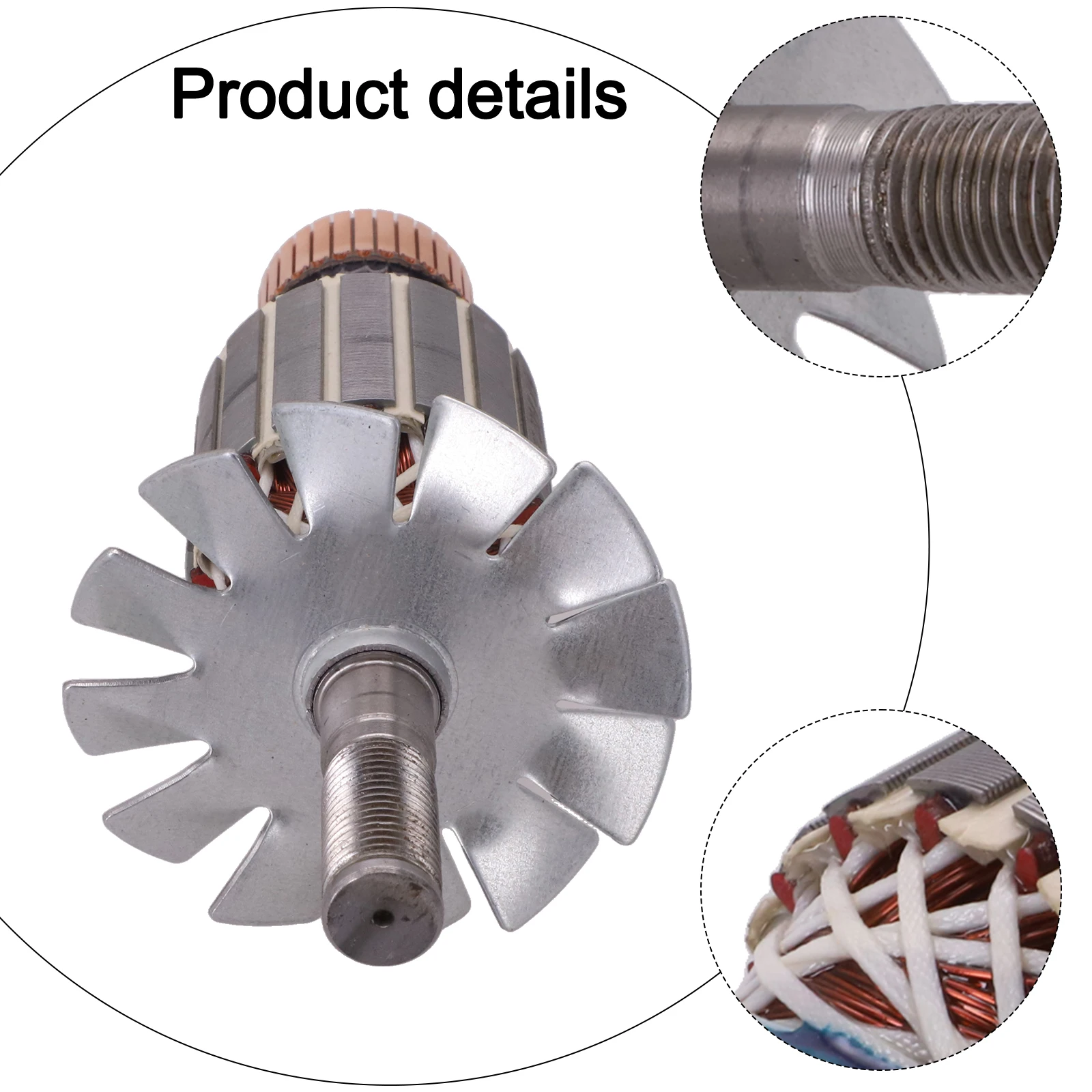 1/2pcs Metal Armature Rotor 255 Aluminum Sawing Machine Rotor Aluminum Cutting Machine Replacement Spare Parts Power Tool Parts