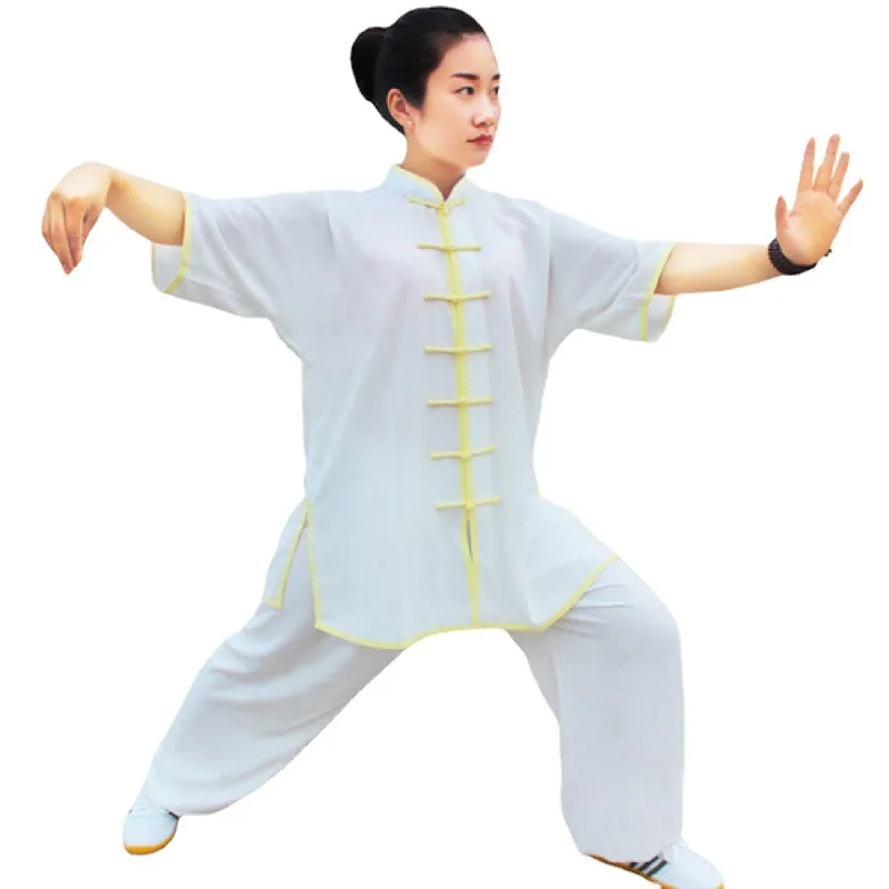 Tai Chi clothing cotton and silk clothings summer martial arts practice  morning exercise performance Clothing