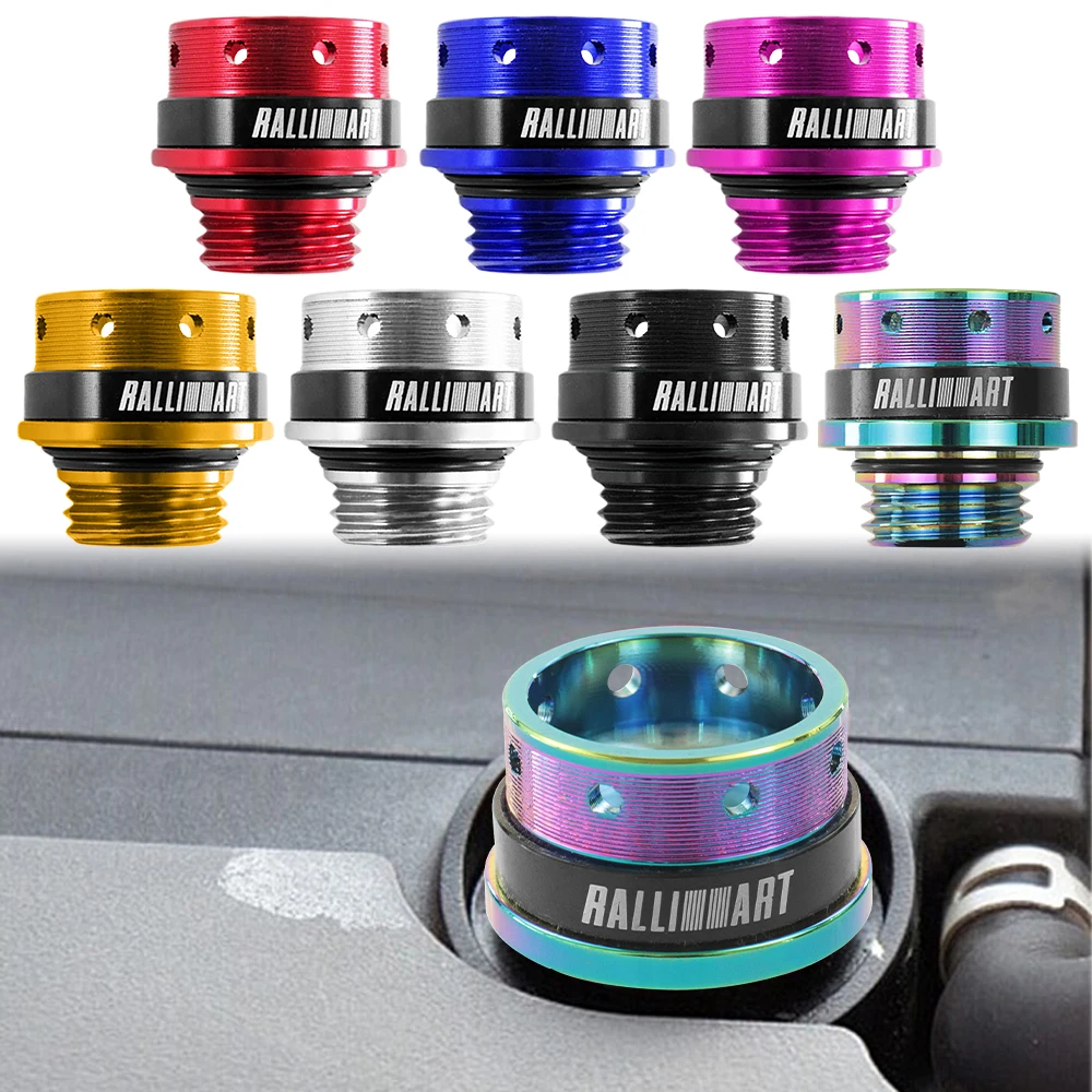 Ralliart Aluminum Engine Oil Tank Cover Cap JDM Racing Car Styling For Mitsubishi Auto Accessories