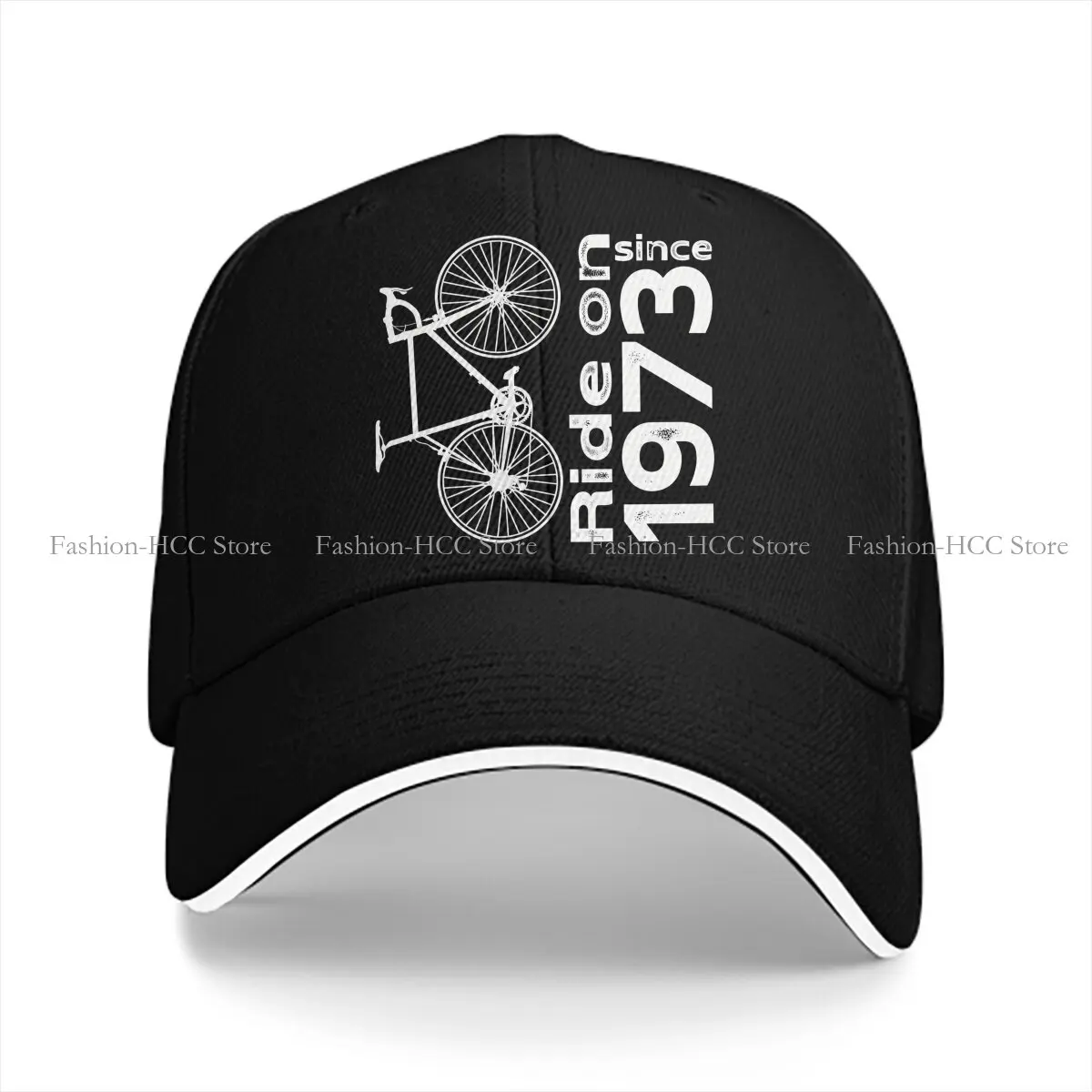 Ride On Since 1973 Racing Bike Solid Color Baseball Caps Peaked Cap Bike Bicycle Cycling Sun Shade Hats Men Women