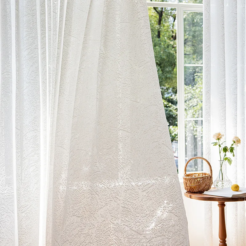 PP1128Soft and simple gauze, light-transmitting and opaque, thickened bedroom gauze curtains