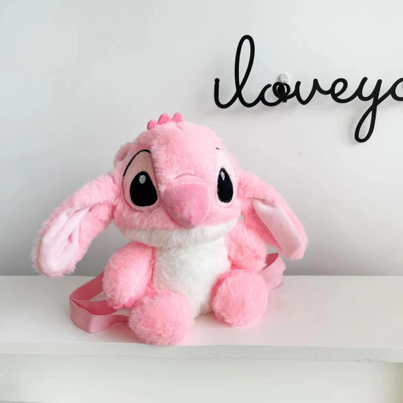 Hakiki Disney dikiş peluş sırt çantası sevimli Anime figürü dolması bebek Kawaii dikiş oyuncak çocuk sırt çantası anaokulu okul çantası