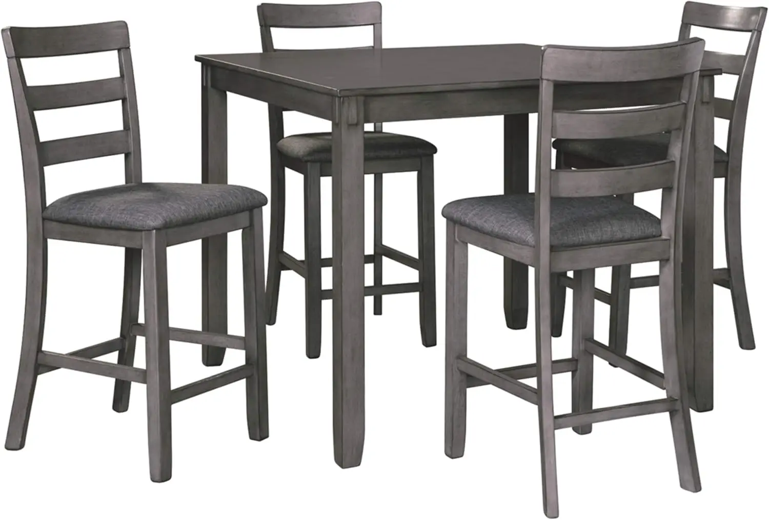 Customizable Bridson 5 Piece Counter Height Dining Room Set, Includes Table & 4 Bar Stools, Gray