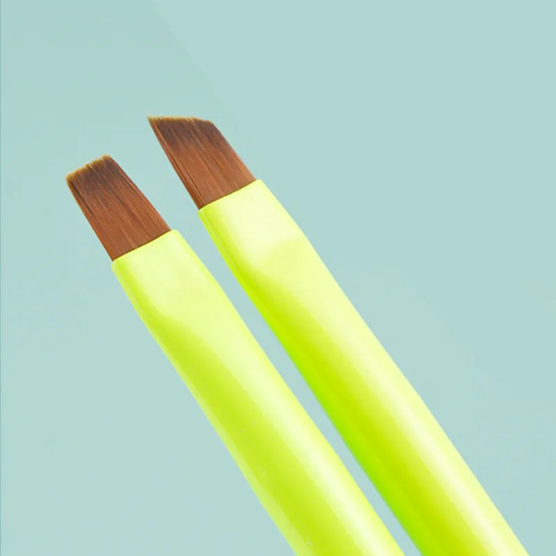 1/12 قطعة فرشاة أظافر خضراء فرشاة جل للتقليم جل الأشعة فوق البنفسجية من الإكليريك تمديد القلم طلاء الأظافر فرشاة الرسم