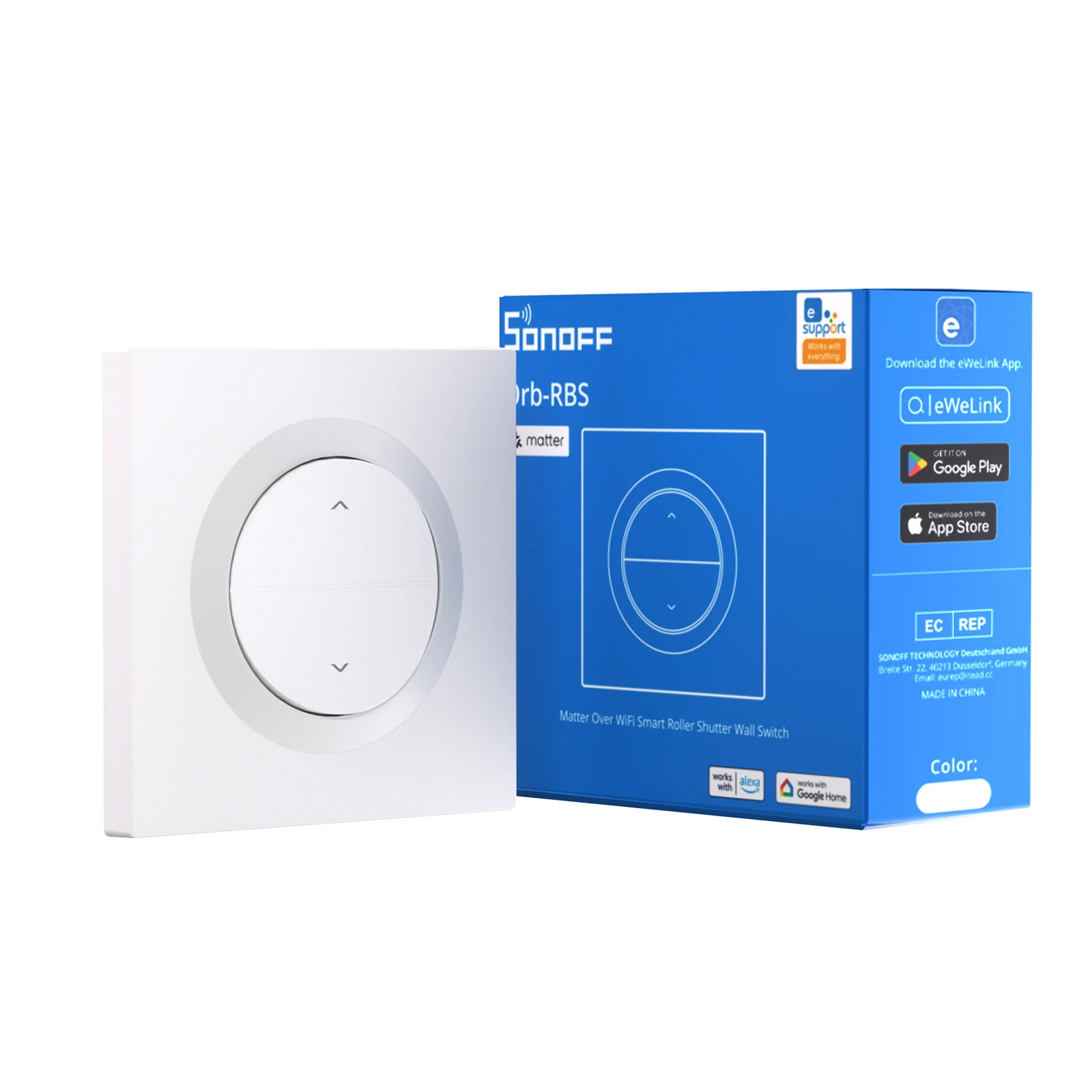 SONOFF MINI-RBS-E Fusion Series Matter Over WiFi Inteligentny Włącznik Ścienny Rolet Orb-RBS Współpracuje z Google Home Alexa Apple Home — zdjęcie produktu 7