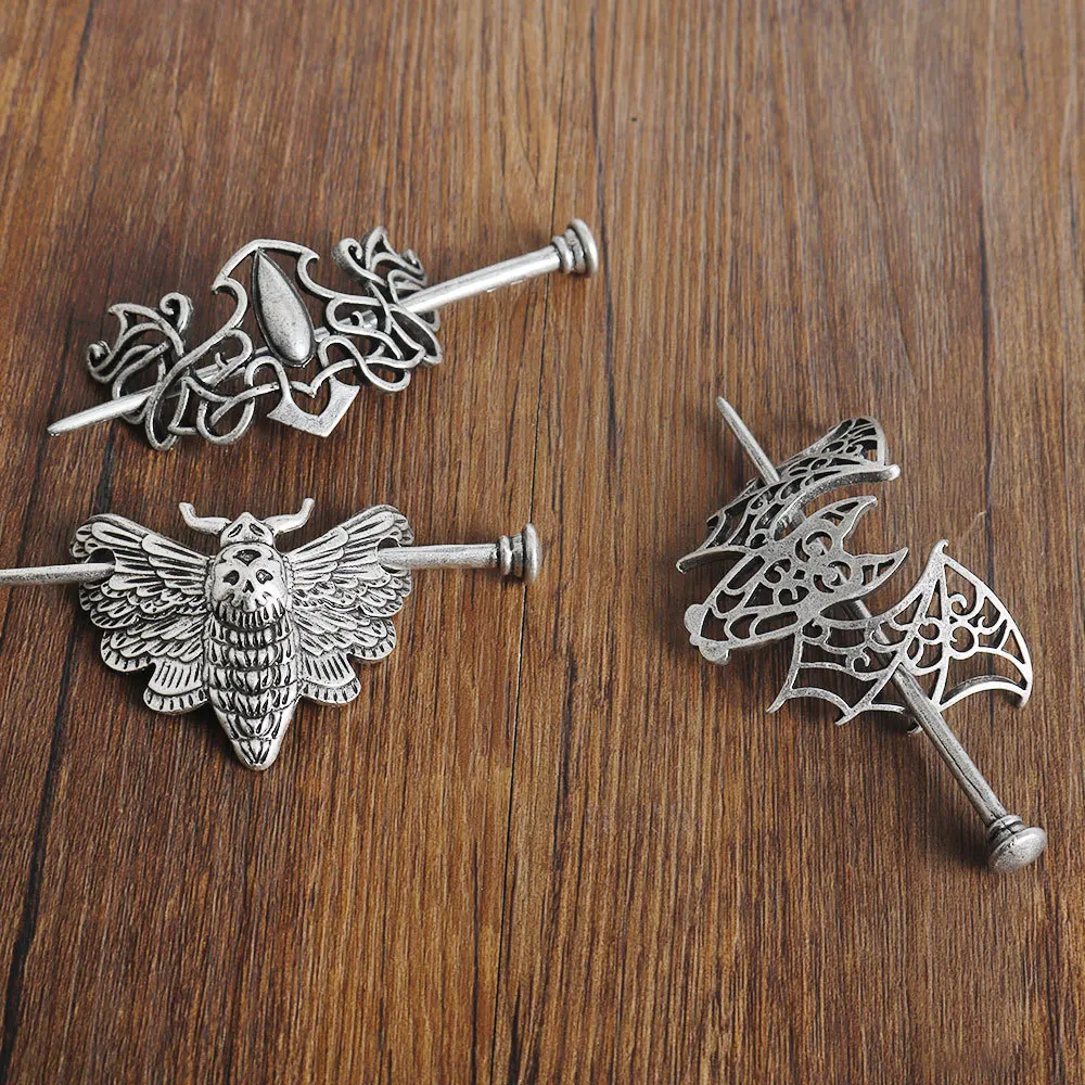 女性のための北欧のバイキングヘアクリップ,ヘアアクセサリー,ヘアピン,スティッククリップ,ガールフレンドの誕生日プレゼント,メタルジュエリー,1個