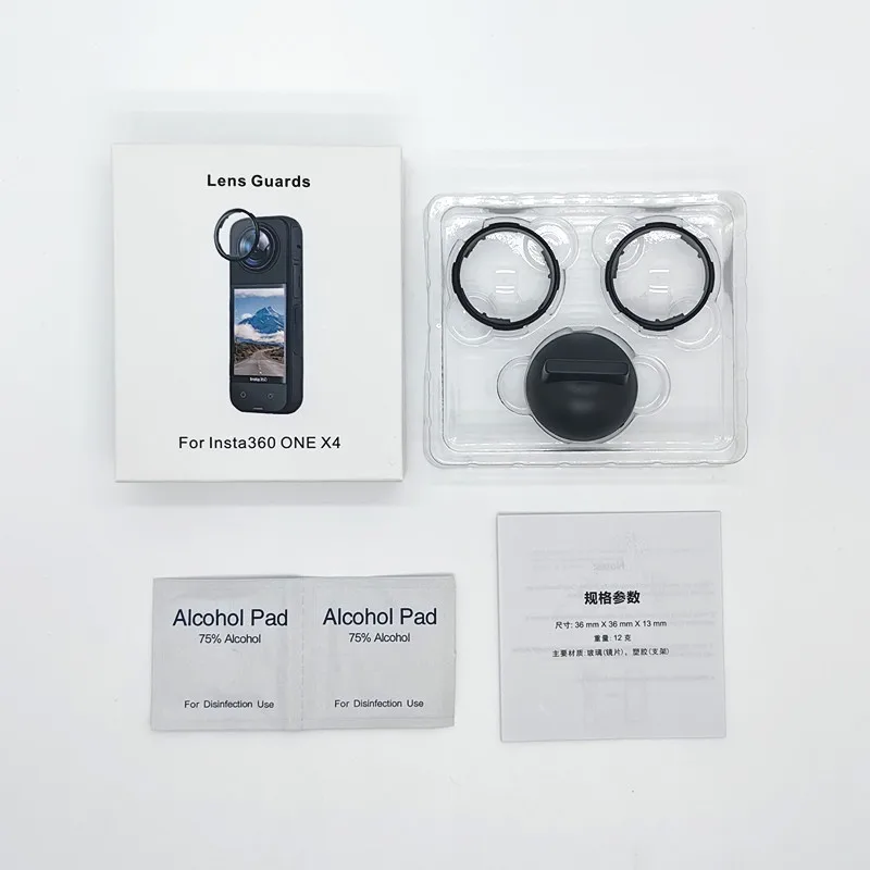 Pc เลนส์ Guard Cap สําหรับ Insta360 X4 Anti-Scratch กระจกนิรภัยฝาครอบเลนส์หมุน Optical Protector สําหรับ Insta 360 X4 อุปกรณ์เสริม