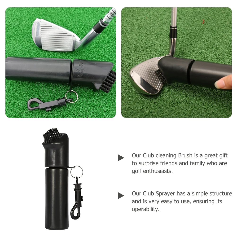 

1PC Golf Cleaning Brush Black Sturdy Portable Lightweight Washer Sprayer for Golfing Enthusiasts Practical