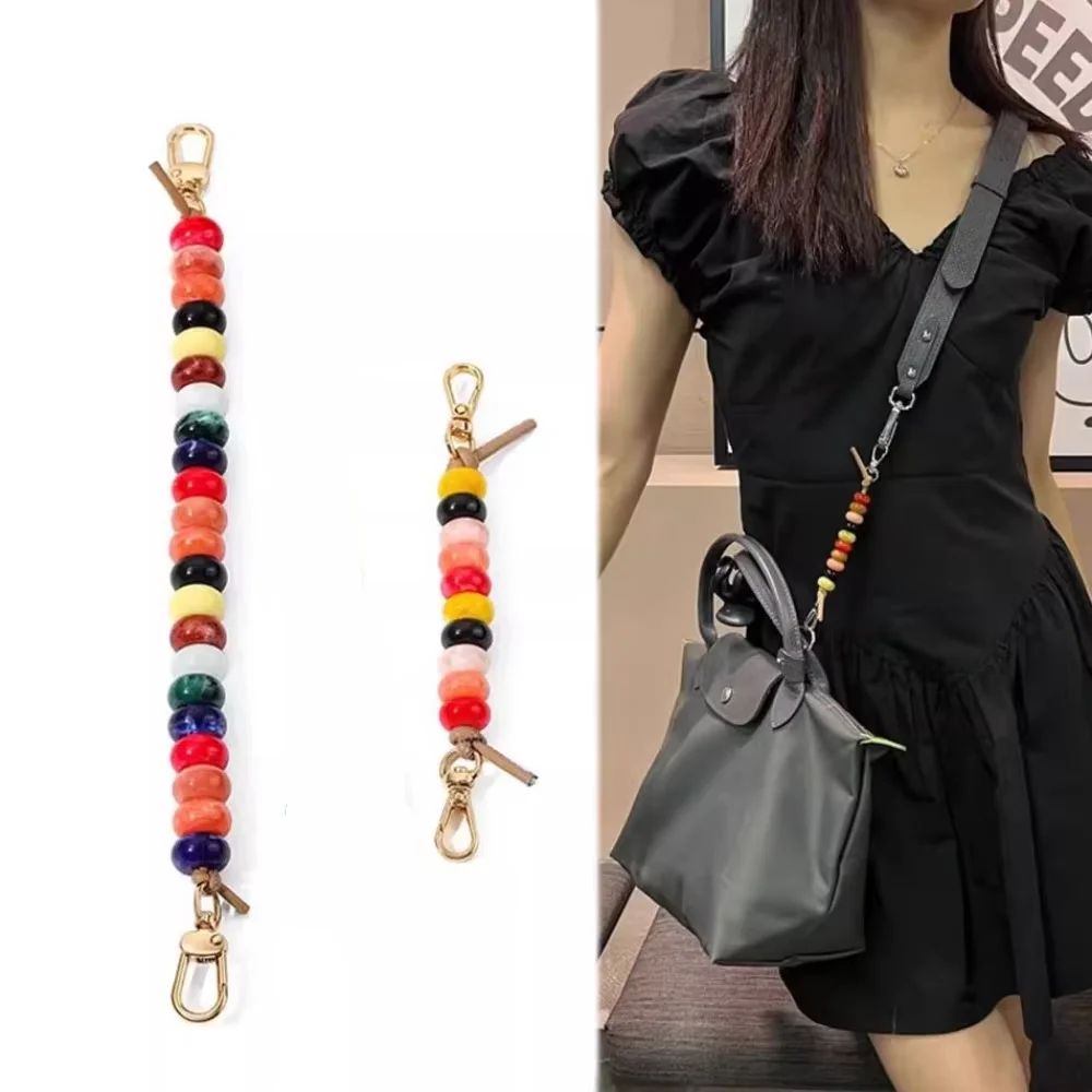 NEW Beaded Decorative Chain For Longchamp Mini Bags Into Colorful Handheld Non Destructive Modification shoulder Straps