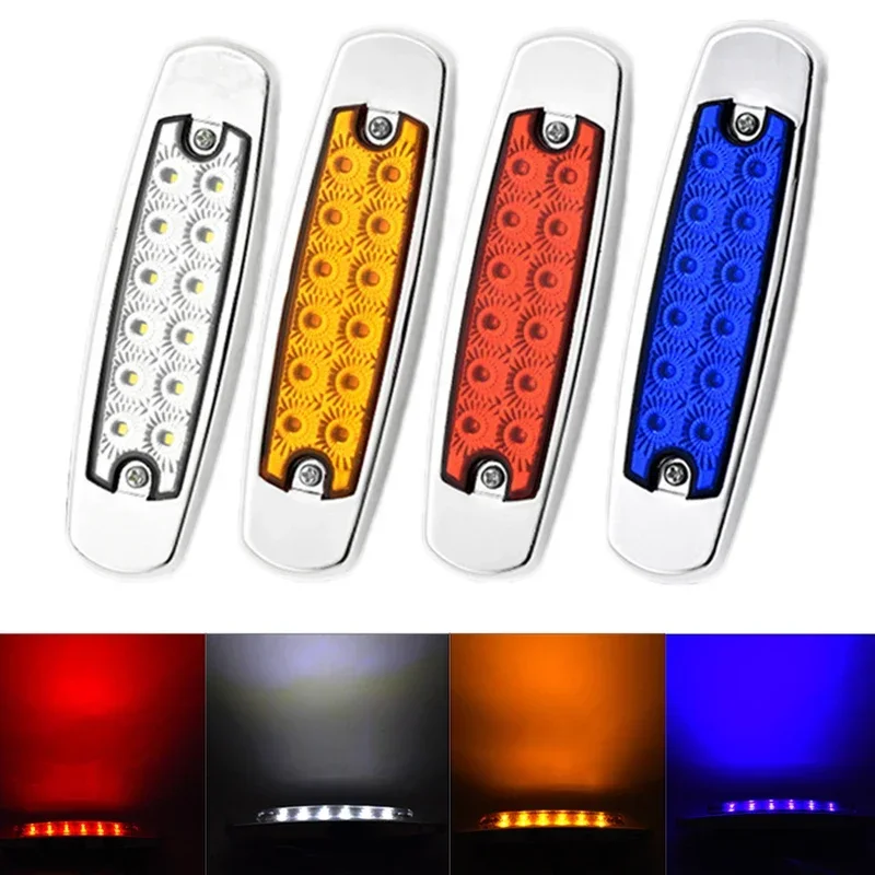 3Pcs 12V 24V Car LED Side Marker Indicators Lights Taillight Trailer Lorry Caravan Bus Van Boat Waterproof Brake Warning Light
