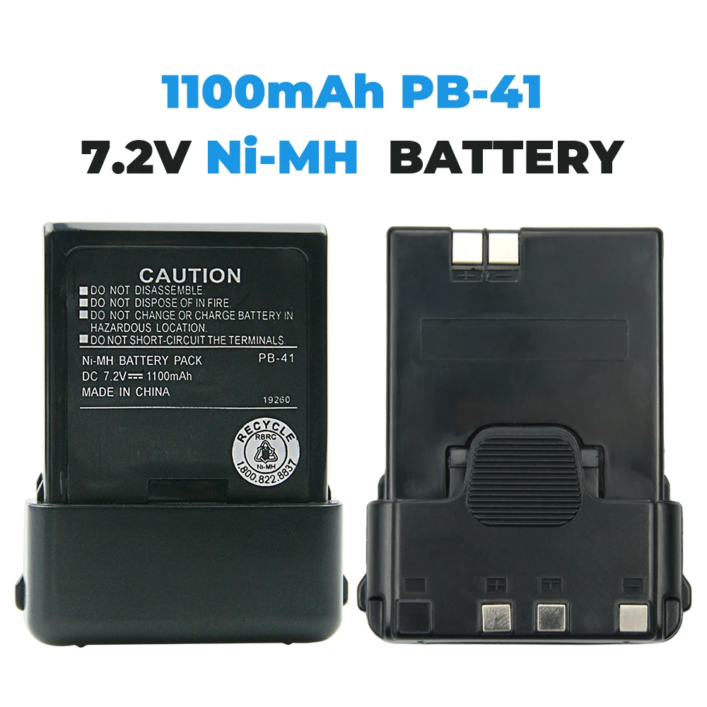 NEW 7.2V 1100mAh NI-MH Battery Pack PB-41 for Radio Walkie Talkie Kenwood TK-2118 TK-3118 Two Way Radio