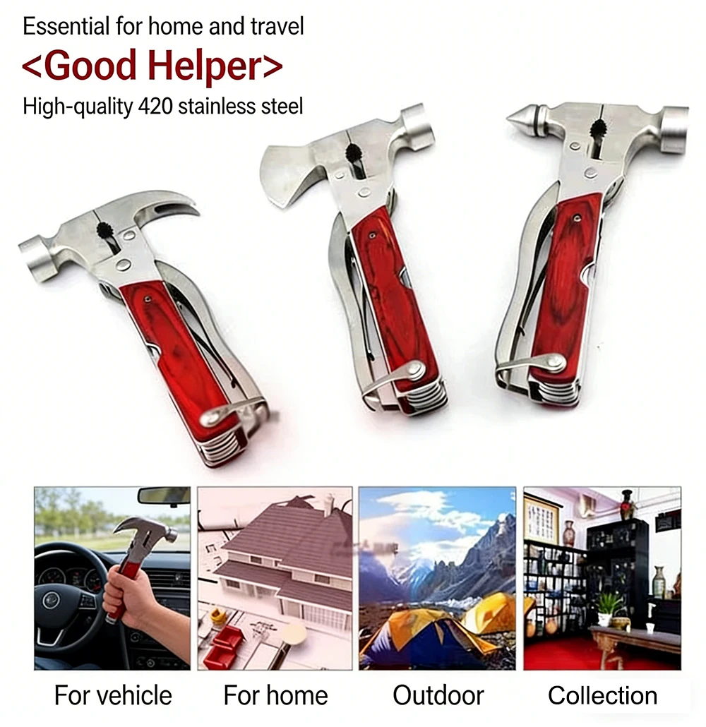 Multifunctional Car Safety Hammer Emergency Window Breaker Seatbelt Cutter Escape Tool Life Saving Survival Hammer Hand Tool