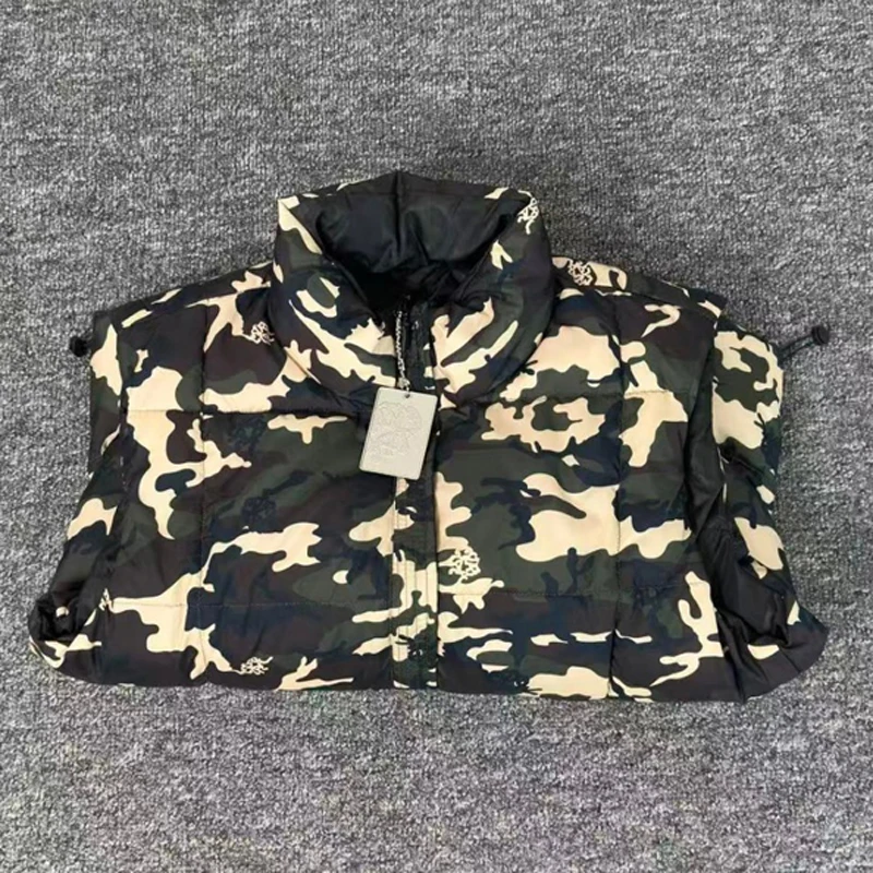 

Streetwear Brand MERTRA Jacket Double-sided Reversible Loose Sleeveless Outerwear New Camouflage Mertra Vest Jackets