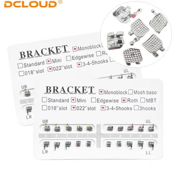 20 ks/balení zubních ortodontických kovových rovnátka, monoblokové mini rovnátka Roth/MBT/Edgewise 022/018 3/345, háčky, stomatologické příslušenství 8 nejlepší prodej zubní rovnátka - №8