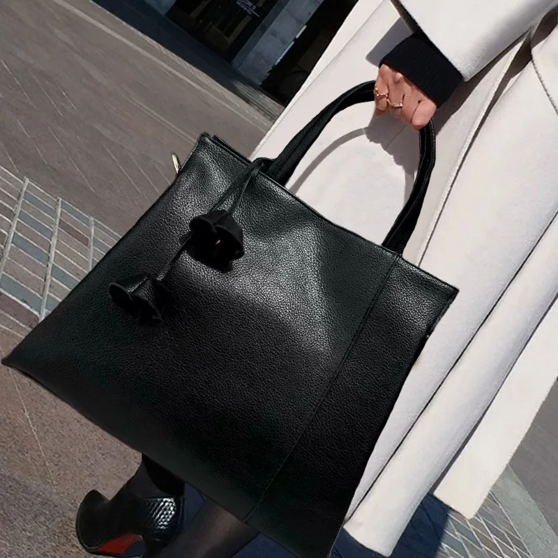 

Модная женская деловая сумка-тоут в ретро-стиле с большой вместимостью и множеством отделений, сумка через плечо для мам для поездок на работу.