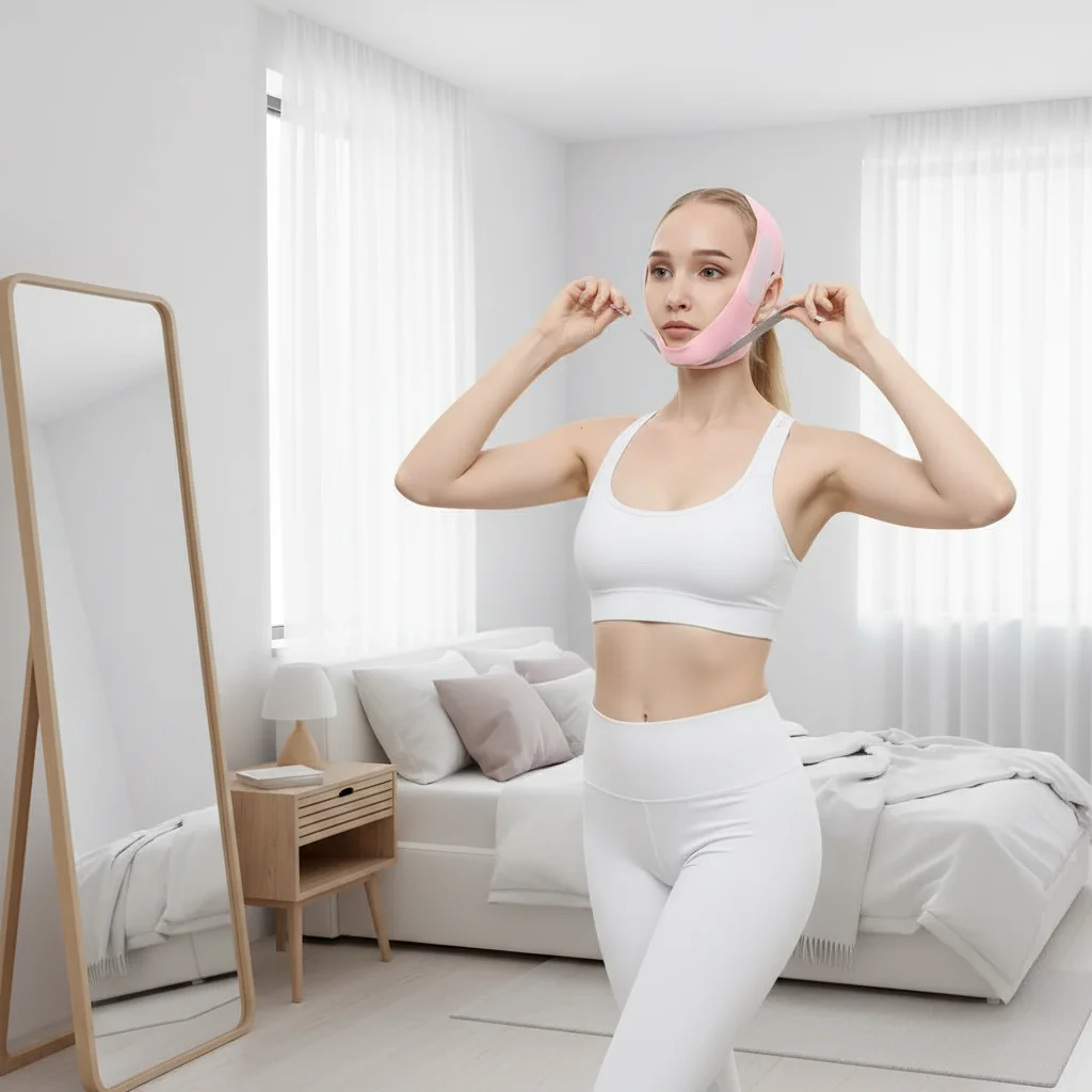 المرأة الخامس خط الوجه المشكل التخسيس ضمادة الذقن والخد رفع حزام المضادة للتجاعيد شد الوجه أداة #1