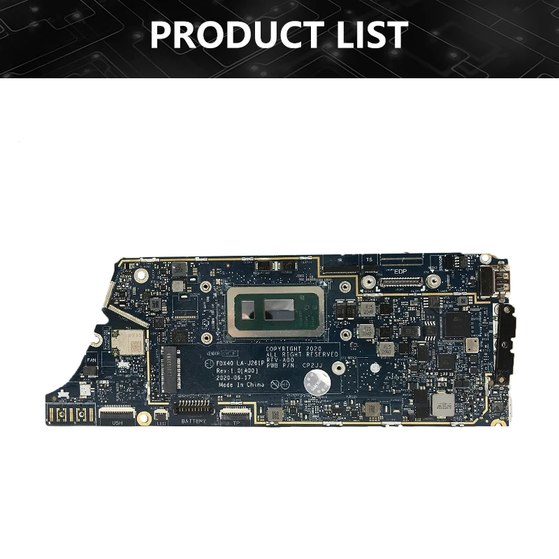 Imagem -06 - Placa-mãe Portátil para Dell Latitude 7410 La-j261p Cpu I510310u I7-10610u 8g 16g Ram Cn0gyv1x 04j6cm 00n7rn