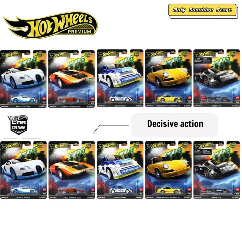 

2025 Hot Wheels Премиум Автомобиль Hammer Drop Porsche 911 Carrera Rs Игрушки для мальчиков 1/64 Литые под давлением модели автомобилей Игрушечный подарок на дом