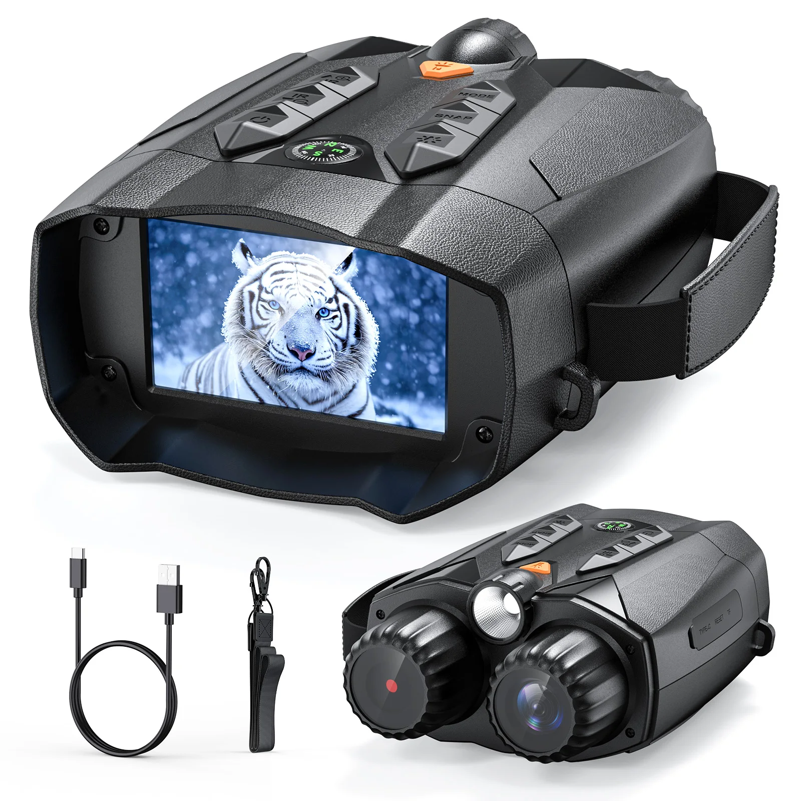 

326 Night Vision Goggles for Adults 1080P Tactical Binoculars with Camera Infrared Goggles for Hunter / Camping/Boating