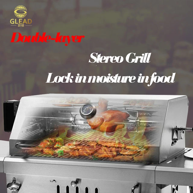 BBQ Grills Iron Window Design Barbecue Pan Kamado Farench Window Design Chicken Machine Camping Set Grilling