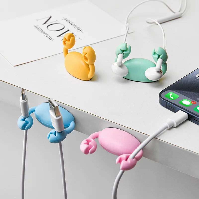 Cartoon Cable Organizer Mobile Phone Charging Cable Data Cable Organizer Fastener Storage Bundle Hub Buckle Cable Management