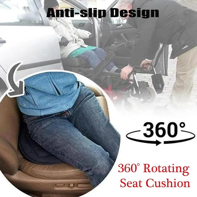 Non Slip Rotating Almofada do assento para carro, 360 Rotating