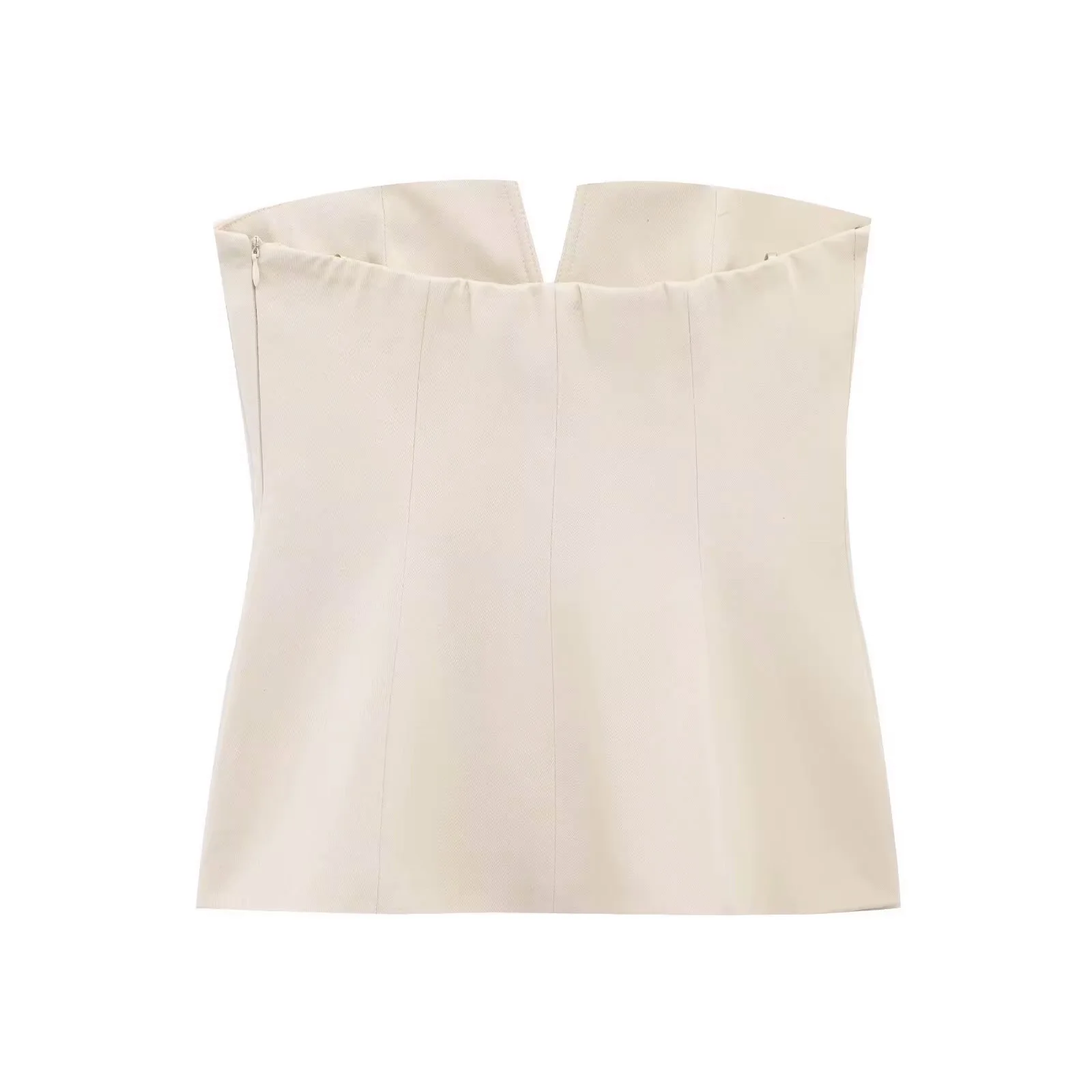 HH Damen Mode Retro Weste Einfarbig Slim Fit Sexy Rückenfreies Ärmelloses Kurzes Tube Top 2026 Neu Lässige Urlaubsweste für den Sommer – Detail 4