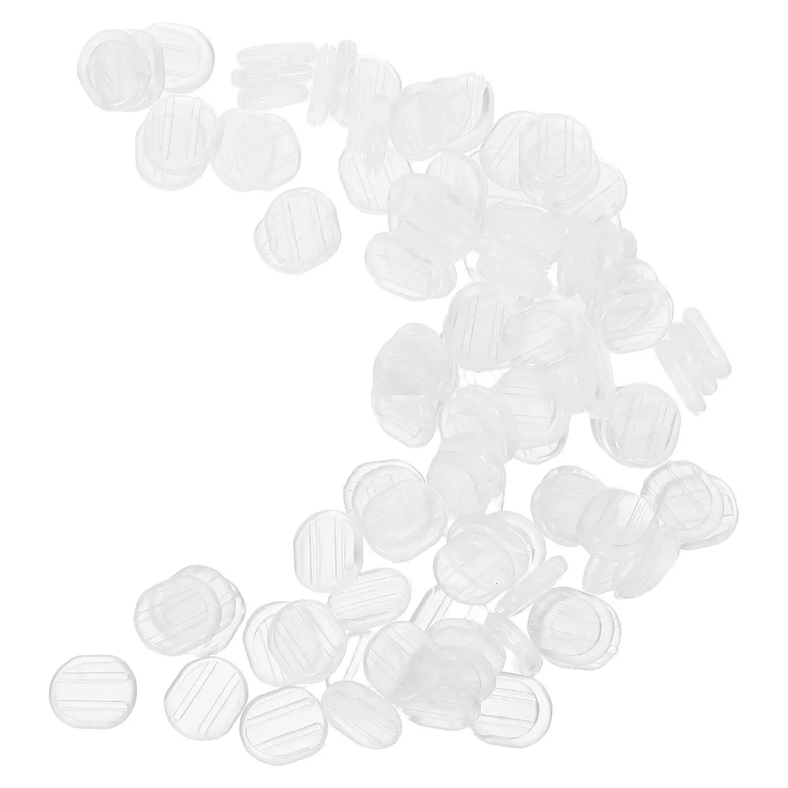 100Pcs Ear Clip Pads Transparent Soft Cushion Replacement for Clip on Earrings Versatile DIY Earring Supplies Daily Active Wear