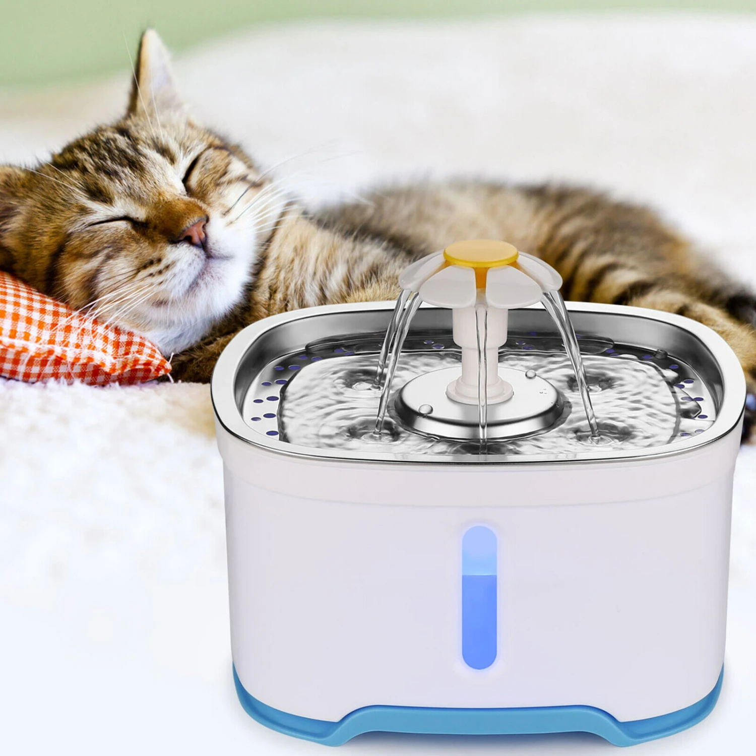 High-Quality, Spacious 2.5L Pet Water Fountain Encourages Pets to Drink More. Quiet Pump Ensures All-Day Hydration. Easy to Clea