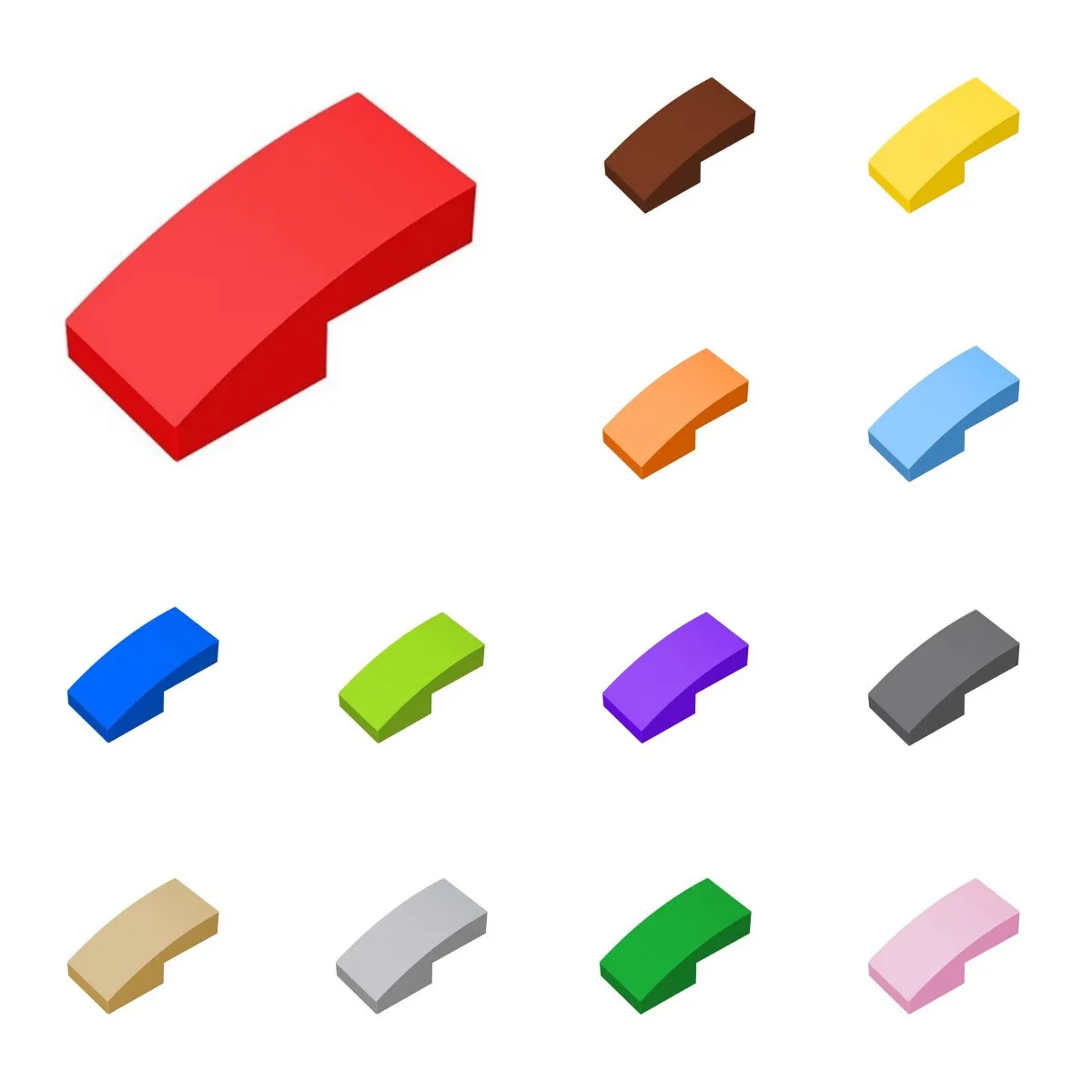 50pcs 11477 Slope Curved 2 x 1 Bricks Collections Bulk Modular GBC Toys For Technical MOC Set 1Pcs Gifts Buildings Blocks
