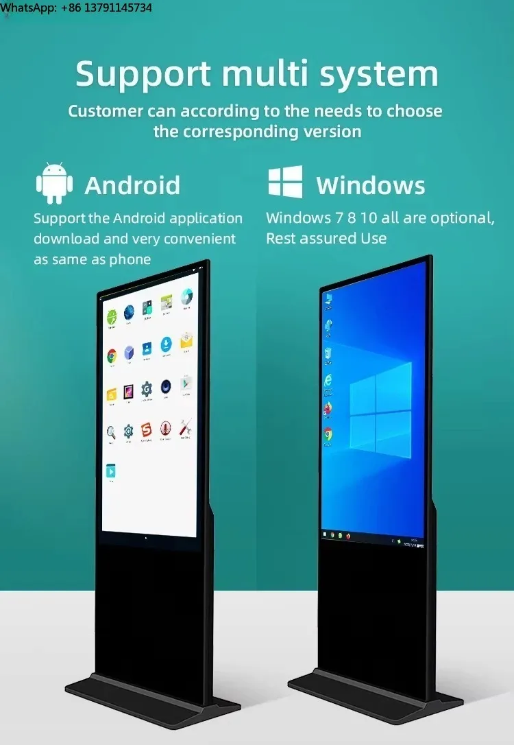 

32-98 Inch Hot Selling Marketing Touch Screen Vertical Floor LCD Interactive Standing Advertising Display Equipment