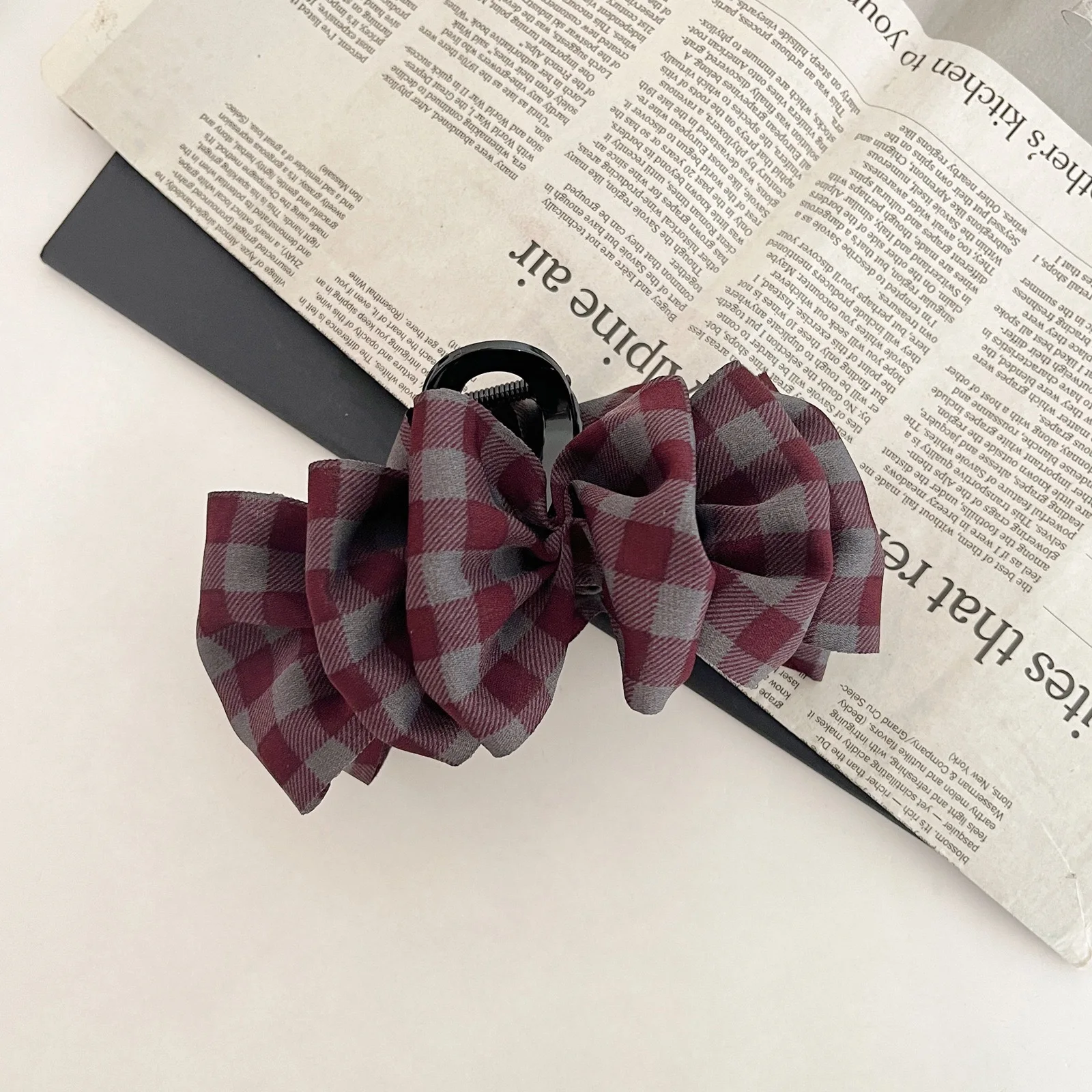 مخلب شعر كبير على شكل فقاعة سحابة منقوش على الطراز الكوري، مشبك شعر أنيق وراقي لظهر الرأس، مناسب للاستخدام اليومي #5