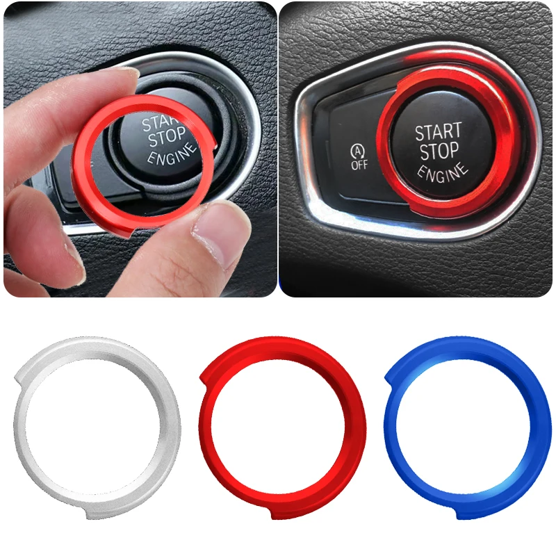 

Car Engine Start button Stickers Ignition Key Ring trim Cover For BMW 1 2 3 4 5 Series X1 X2 F48 F20 F21 F30 F32 F33 F34 F36