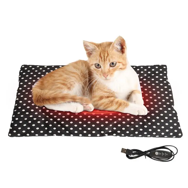 Pet heating pad outdoor indoor electric USB heating pad washable three Mode temperature adjustable heating blanket for cats dogs