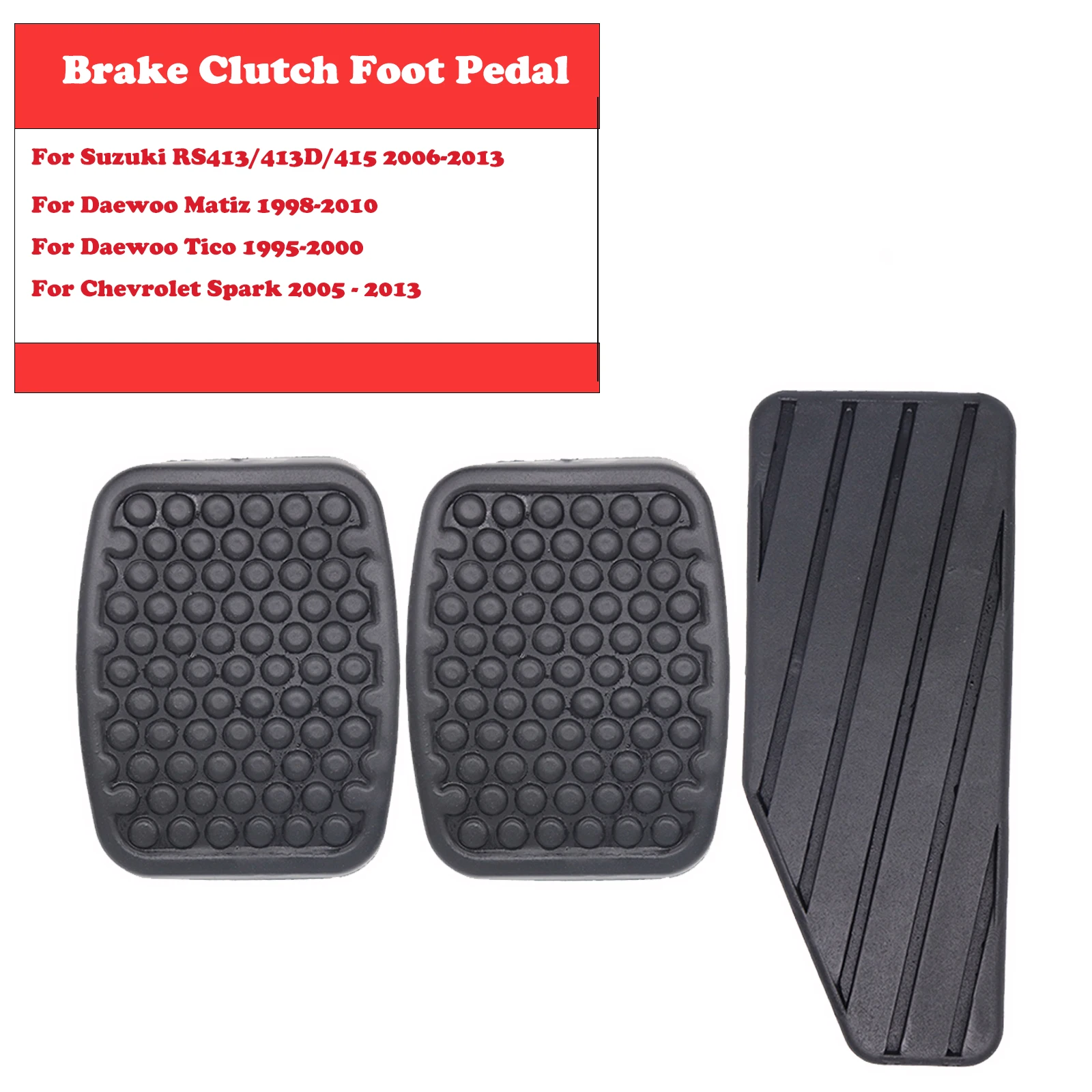 Car Rubber Brake Clutch Pedal Feet Foot Pad For Chevrolet Spark 2005-2009 Throttle Accelerator Cover Replacement Parts 95143073