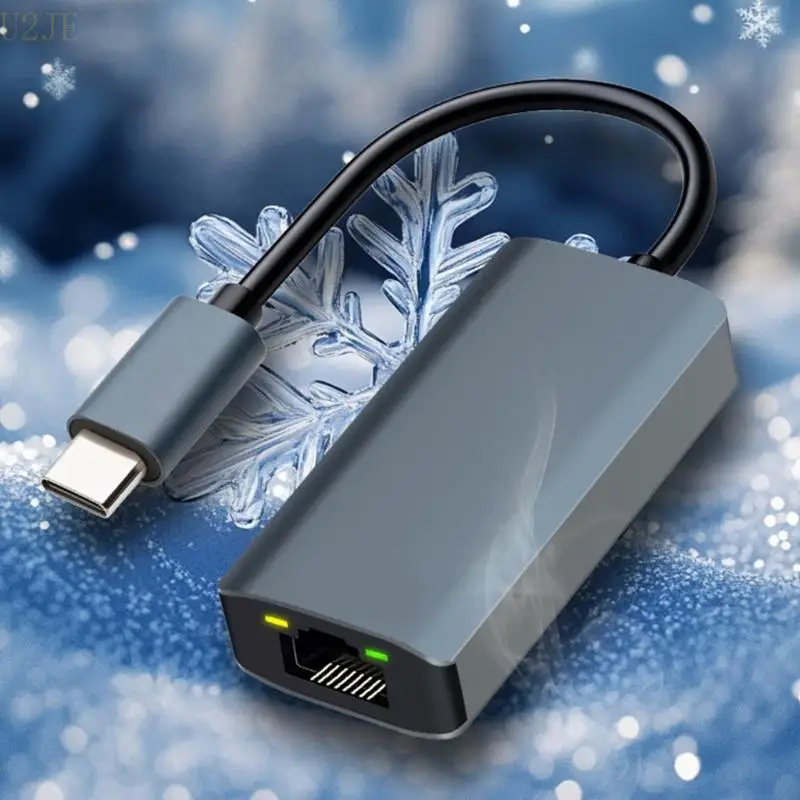 U2JE ขั้นสูง USB C เป็น RJ45 5GBPS Wireds Networking Card ย้อนหลังสำหรับการสนับสนุนระบบปฏิบัติการหลายรายการ