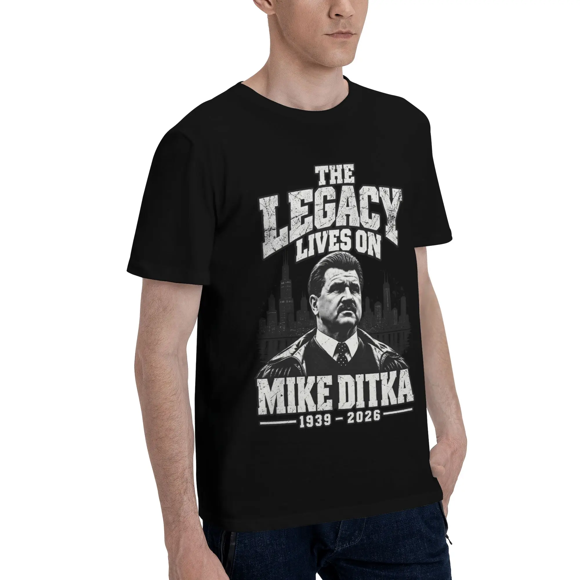 Men Women New Arrival RIP Mike Ditka   Tee T Shirt Pure Cotton  T-shirts Clothing