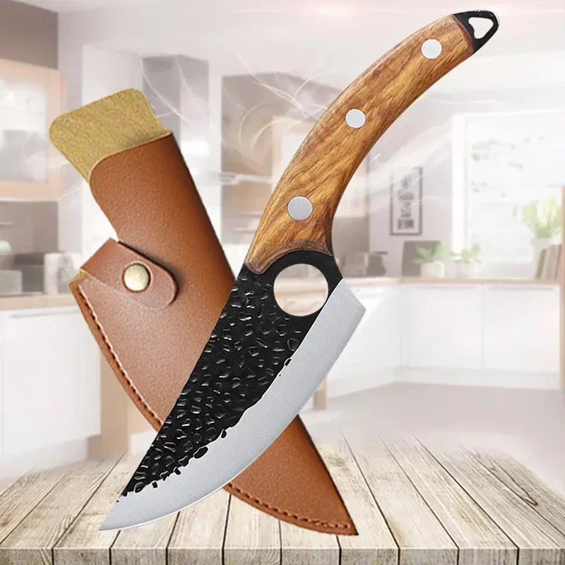 Kitchen Knife Handmade Forged Butcher Knife Boning Knives Meat Cleaver Vegetables Cutter Professional Household Chef Cook Knife - view 6