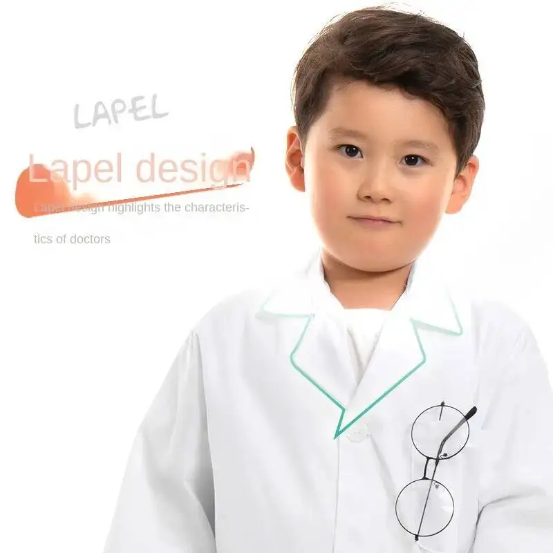 

Белое пальто Доктор S Дети S Научная лаборатория Одежда Полиэстер Хлопок Детский сад Начальная школа S