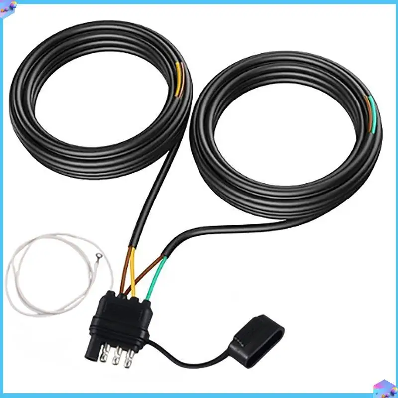 

A43T For Tail Light, Brake Light& Turn Signal Wiring Harness Kit- 26FT 4 Pin 5 Wire For Trailer