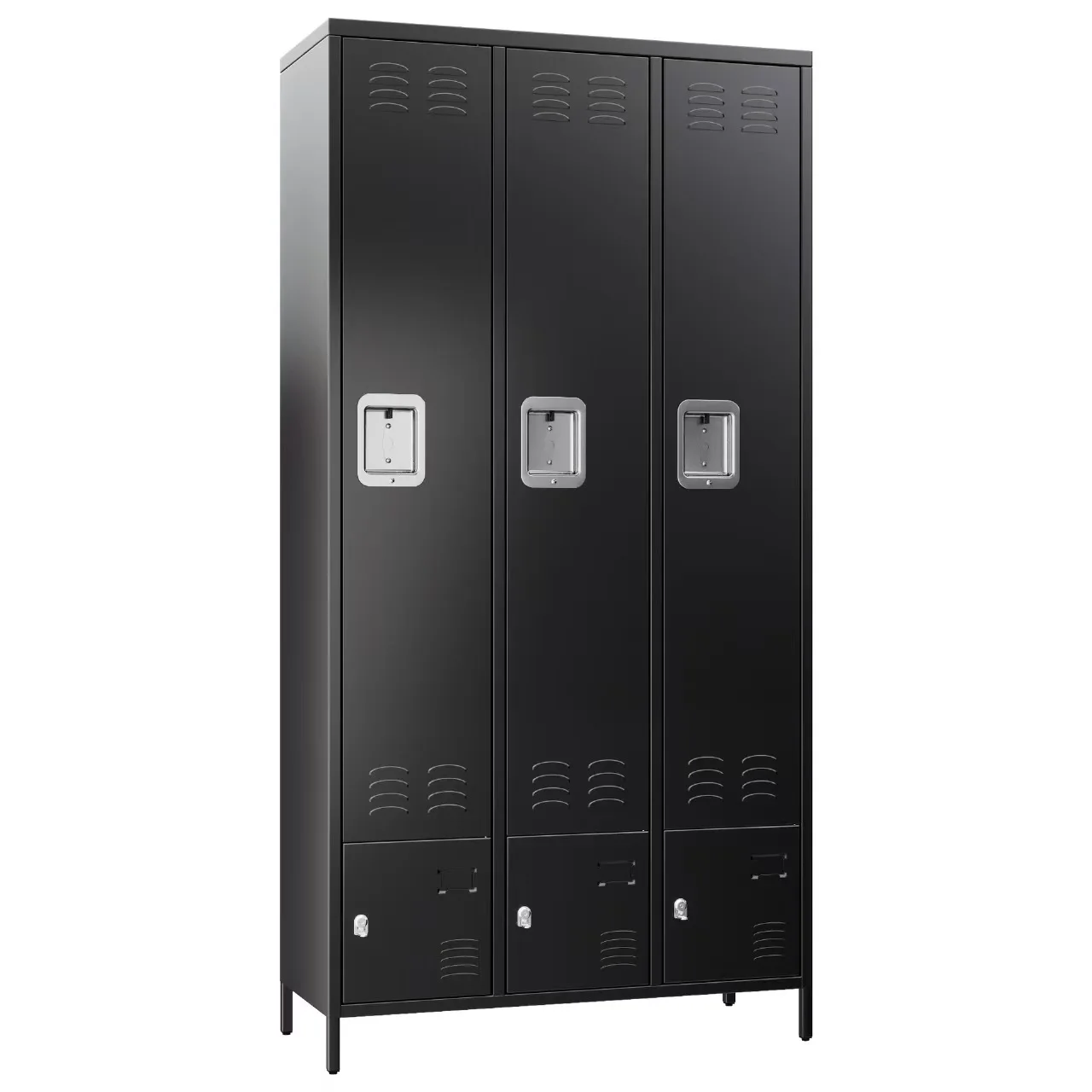 Office Garage Metal Locker Metal File Cabinet 3 Door Steel Cabinet with Adjustable Shelving