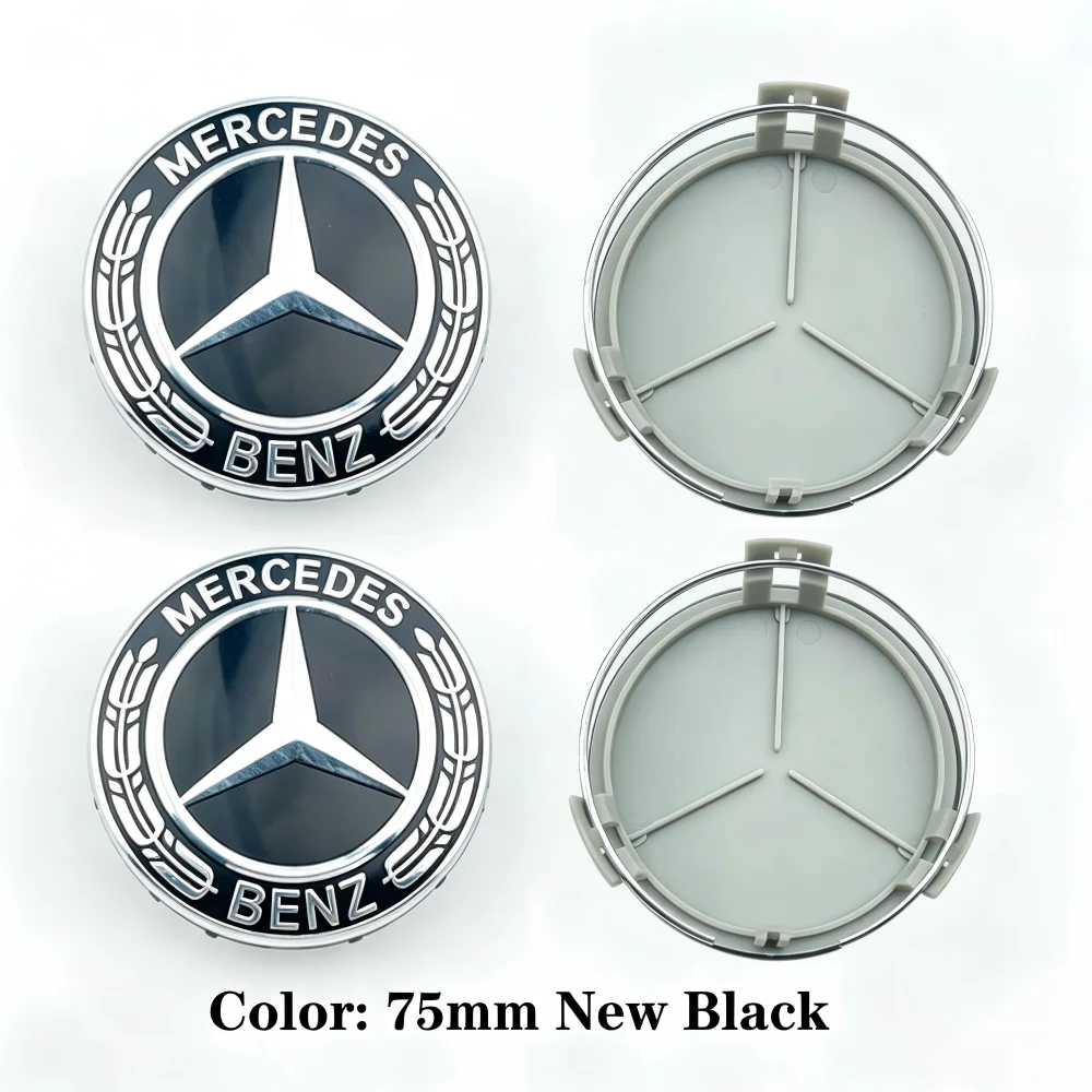 4pcs 75mm Car Wheel Center Logo Hub Cap For Mercedes Benz B/C/E/S W211 W205 W213 W203 C218 A207 CLA CLS E Class accessories - view 2