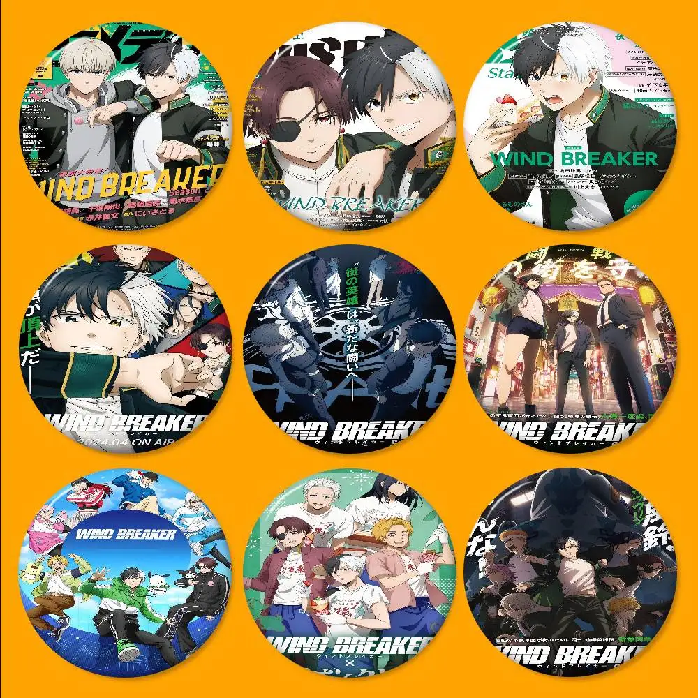 Anime W-Wind B-Breaker Anime Button Pin Handmade Brooch For Clothes Cartoon Badge Backpack Decoration Jewelry Accessories