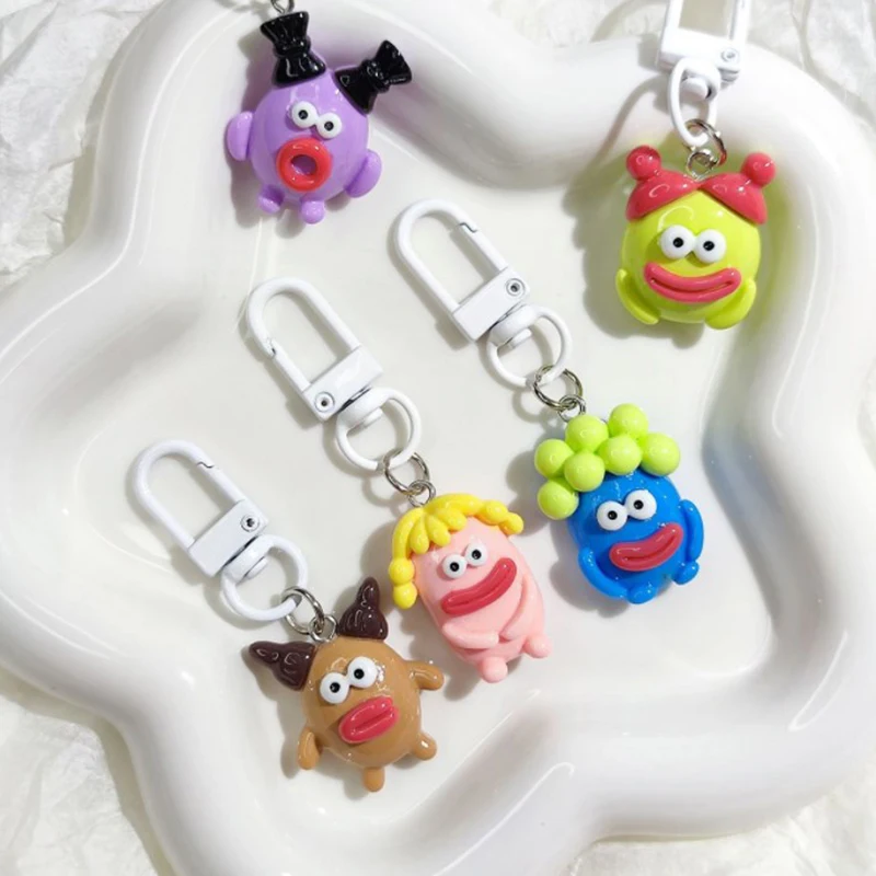 Sausage Big Mouth Monster Cartoon Doll Key Chains Funny Toy Pendant Key Ring Backpack Car Decoration Pendant