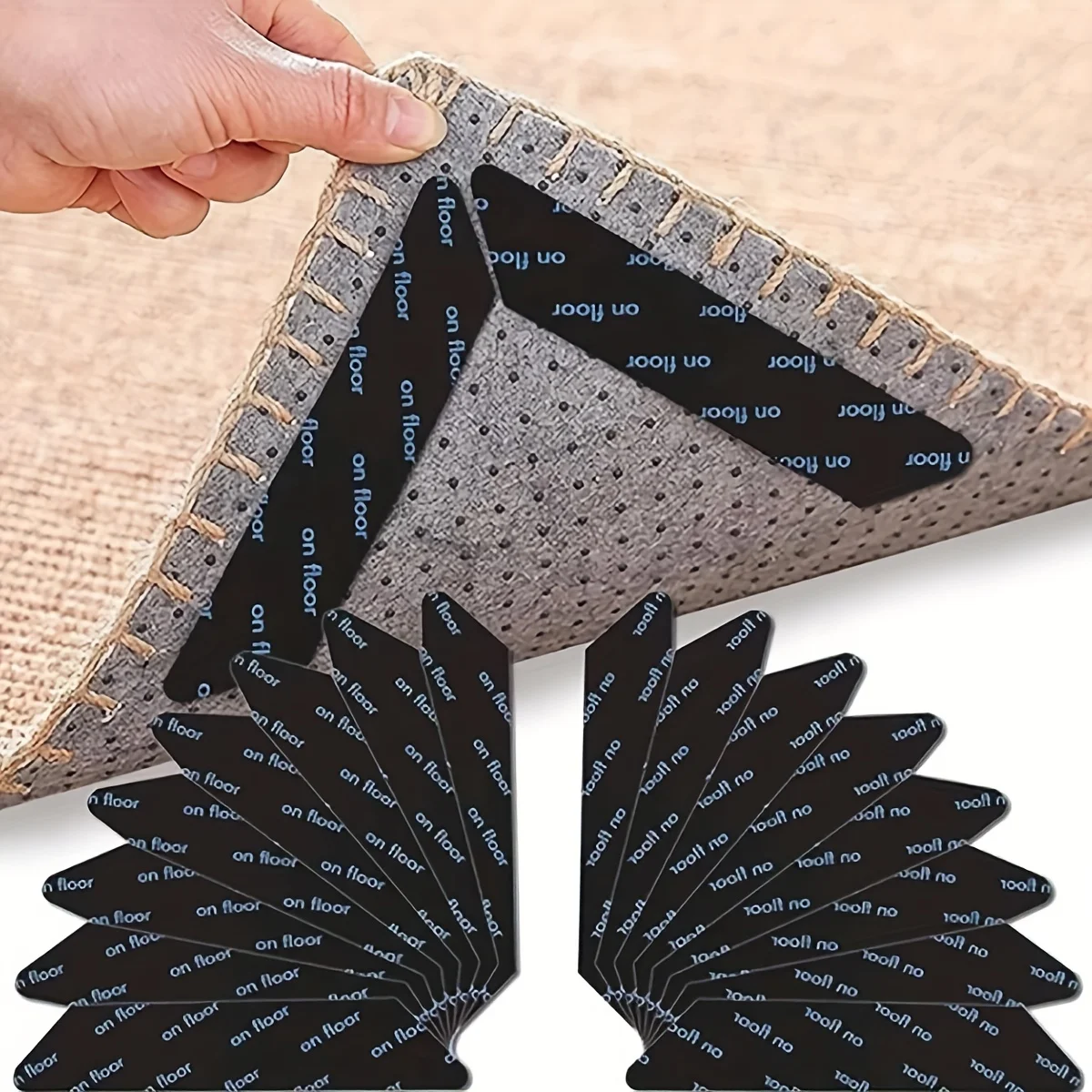 8pcs - Carpet Non-slip Fixing Sticker,Carpet Sticker, Home Carpet Anti-Slip Sticker