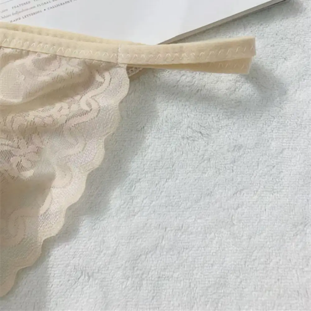 Sexy Mens Lace Thong Breathable Sheer Underwear Low Rise U Convex Pouch Briefs Comfortable Transparent Traceless Bikini