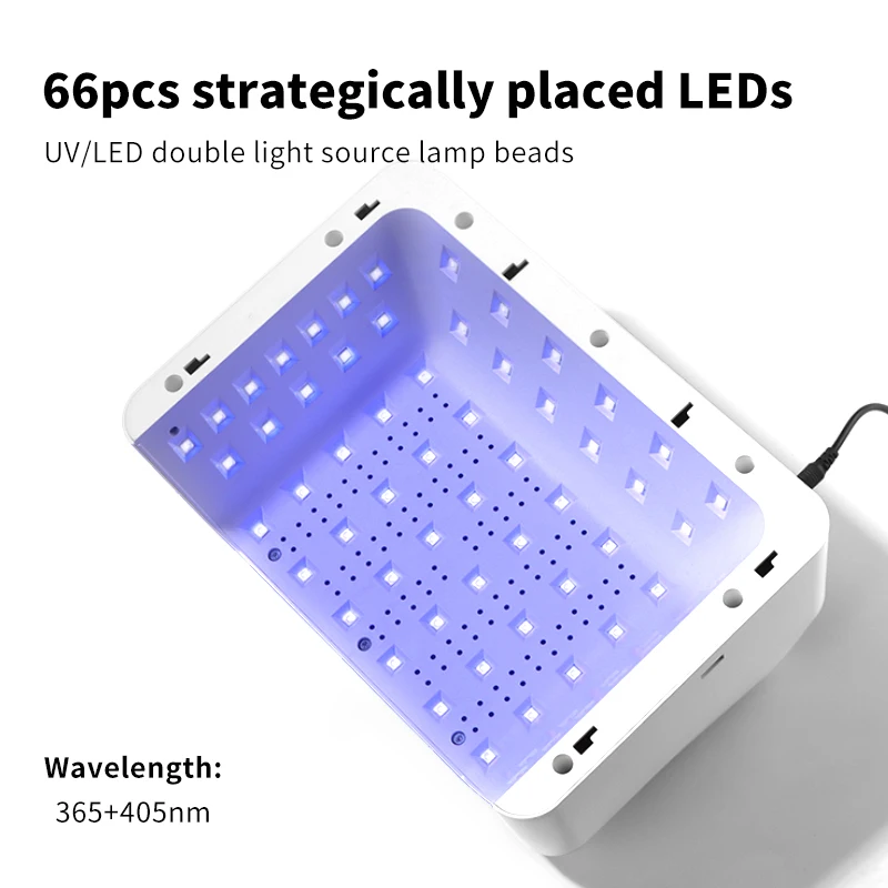 New Arrival 2-in-1 UV LED Nail Lamp with Arm Rest Pillow for Gel Polish 72W Nail Light Dryer with 4 Timers for Salon or Home Use